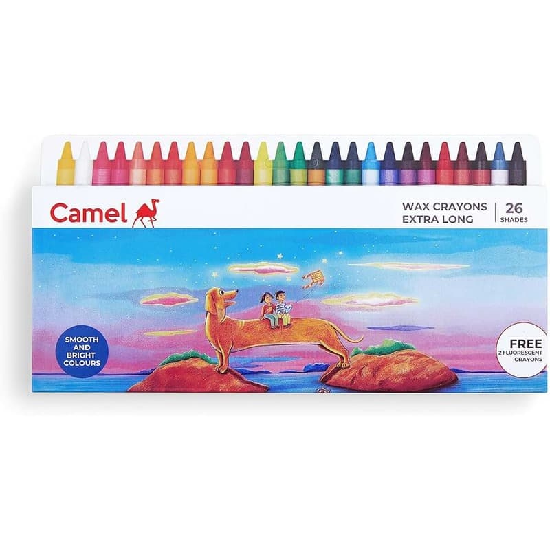 Camel Wax Crayons — 24 Shades (Jumbo)