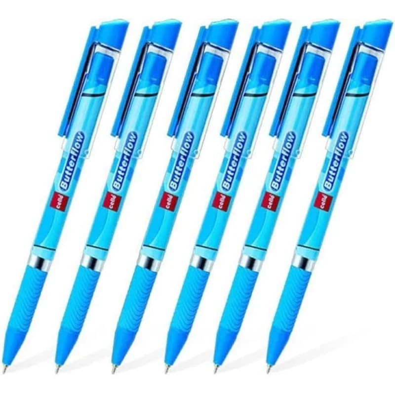 Cello Butterflow Ball Pen — Red (Pack of 10)