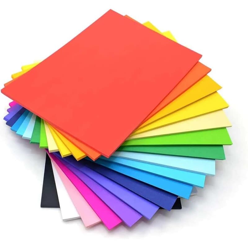 Coloured A4 Paper — 80 GSM, Assorted (100 Sheets)