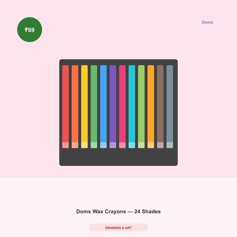 Doms Wax Crayons — 24 Shades