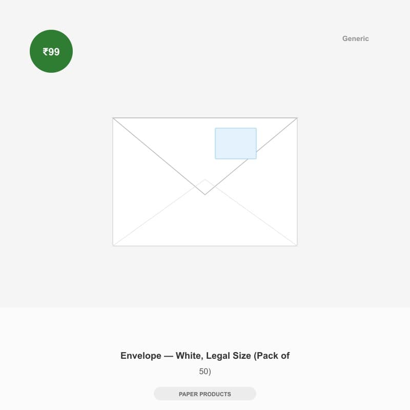 Envelope — White, Legal Size (Pack of 50)