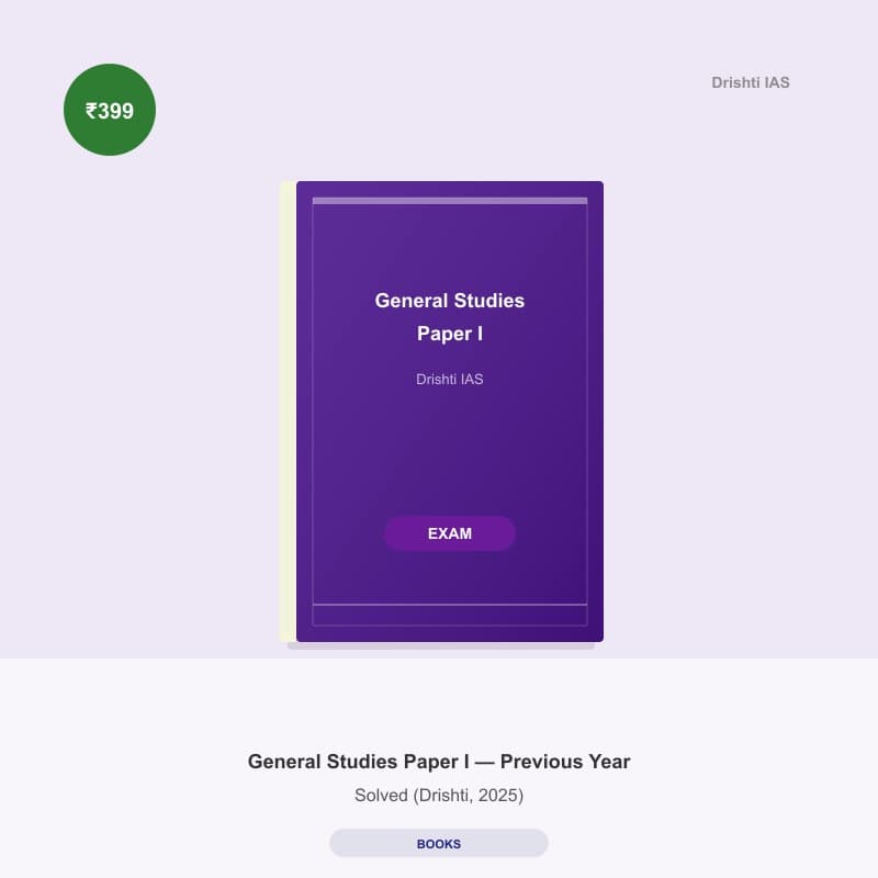 General Studies Paper I — Previous Year Solved (Drishti, 2025)