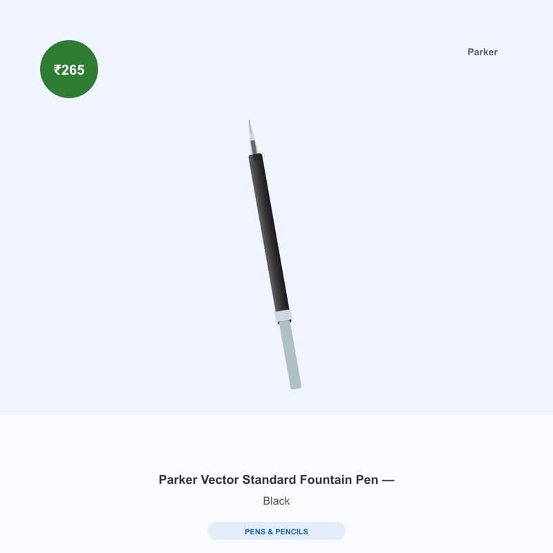 Parker Vector Standard Fountain Pen — Black